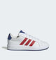 adidas Grand Court 3.0 Witte/Rode Sneakers voor jongens (375391)