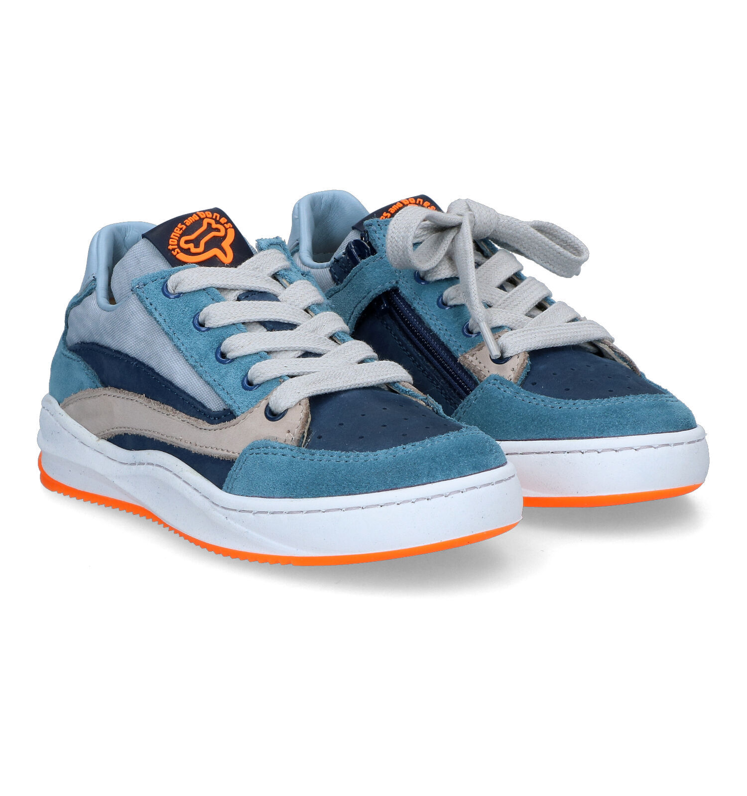 STONES and BONES Tony Blauwe Veterschoenen Jongens Lage schoenen