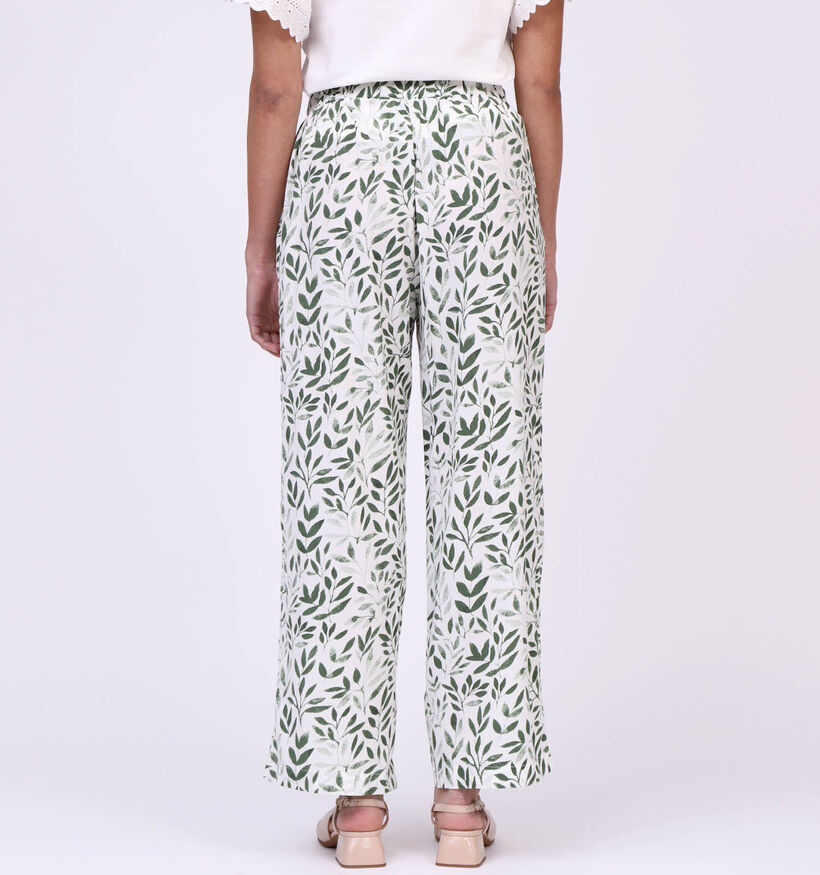 Millenium Pantalon large en Blanc/vert (317283)