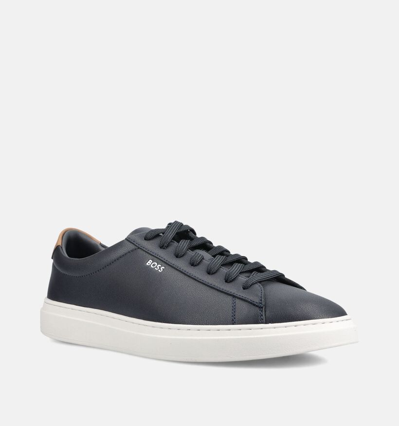 BOSS Kieran Tenn  Chaussures plates en Bleu fonc&eacute; pour hommes (375717) - pour semelles orthop&eacute;diques