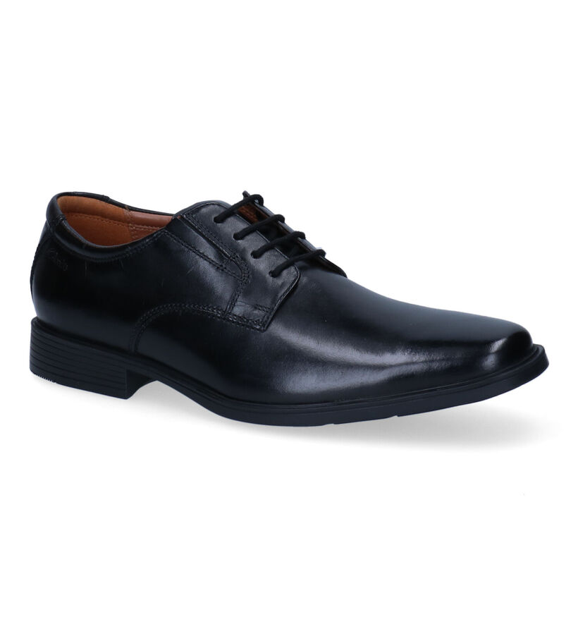 Clarks Tilden Plain Chaussures habillées en Noir en cuir (310560)