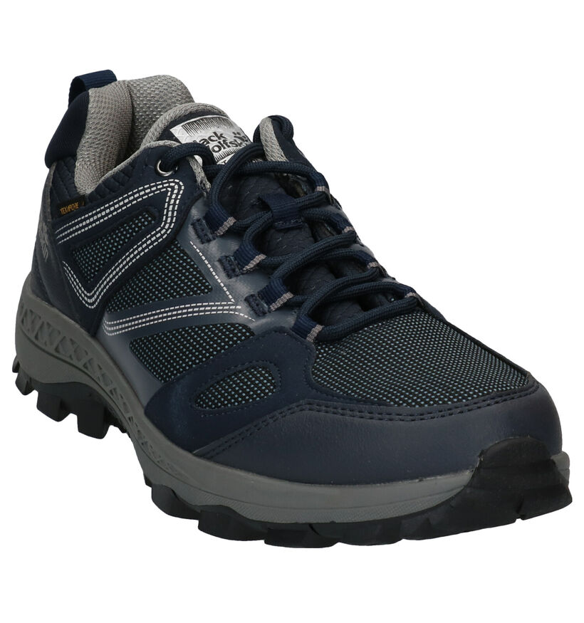 Jack Wolfskin Downhill Texapore Blauwe Wandelschoenen in kunstleer (282920)