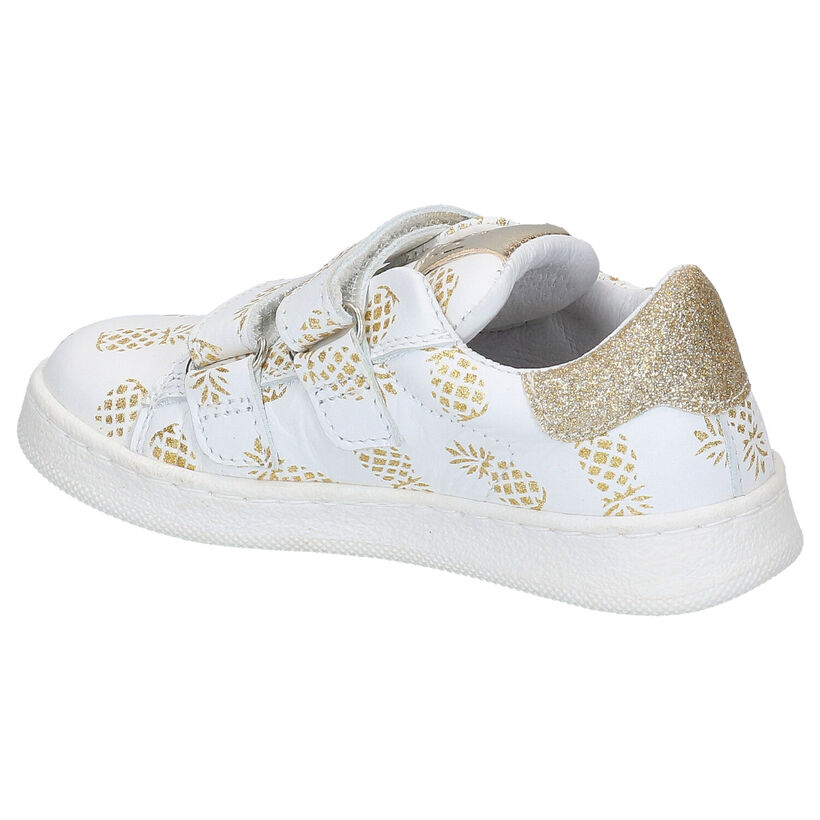 Witte Lage Sneakers Clic! in leer (270512)