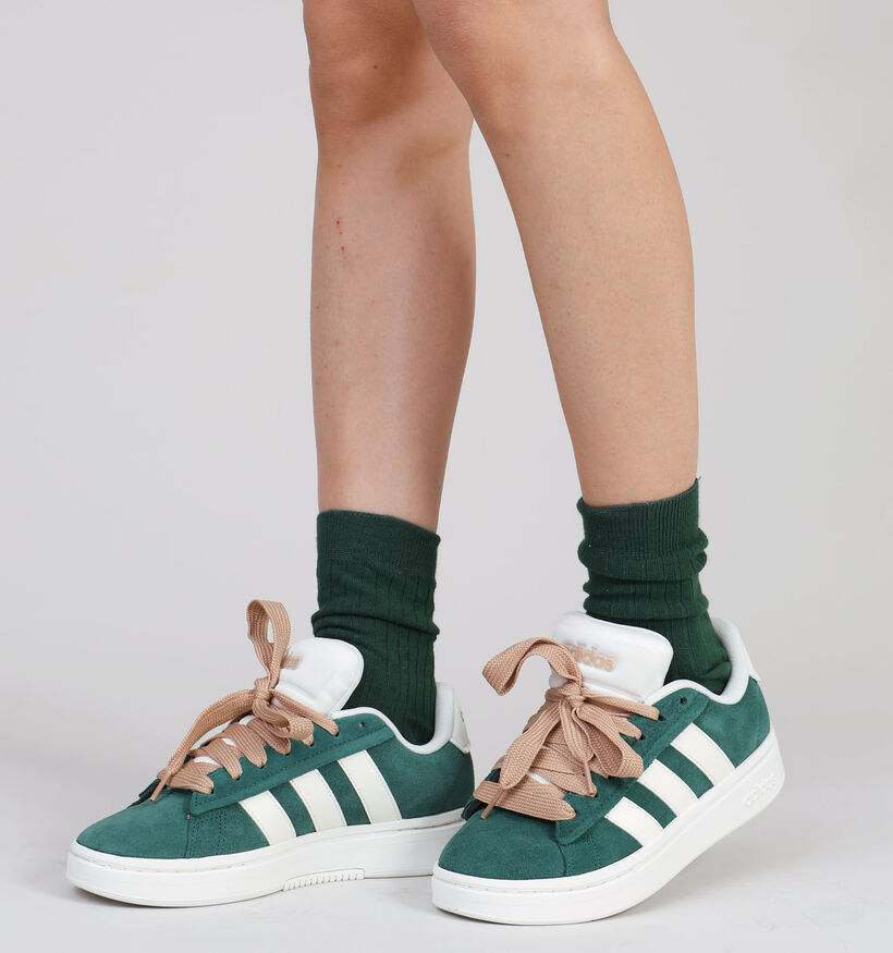 adidas Grand Court Alpha Baskets en Vert pour femmes (343328)