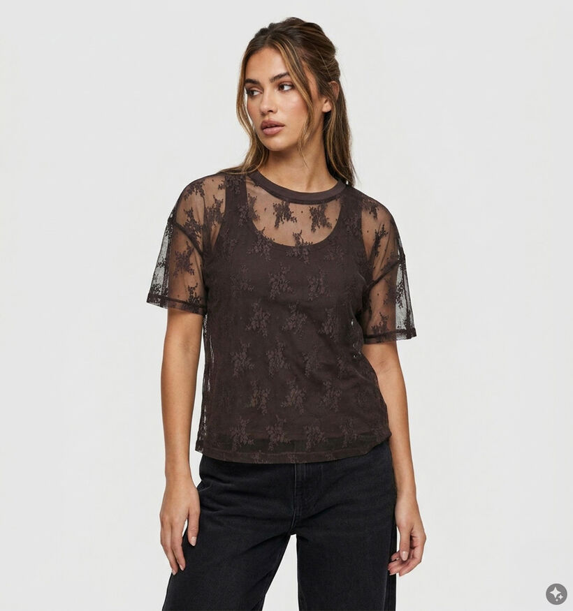 Vero Moda Nikita Blouse en Marron fonc&eacute; pour femmes (381943)
