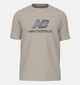 New Balance T-shirt en Beige pour hommes (362049)
