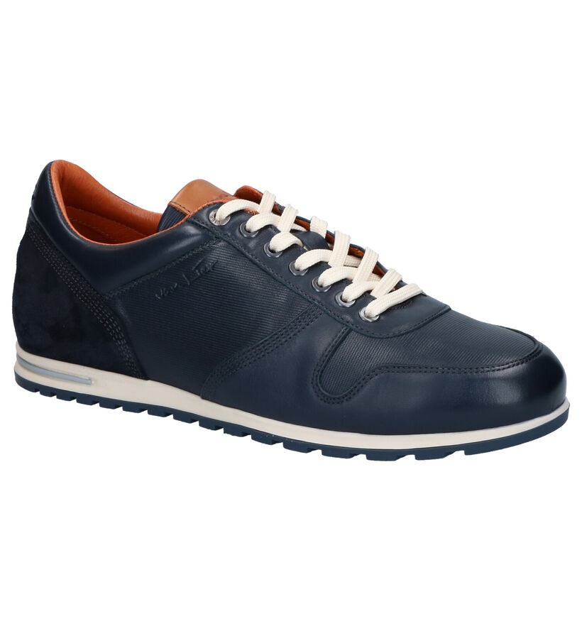 Van Lier Chaussures basses en Bleu foncé en cuir (272949)