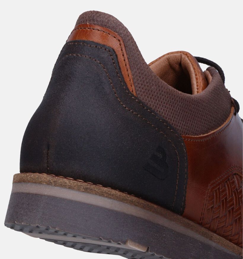 Bullboxer Cognac Veterschoenen voor heren (332271) - geschikt voor steunzolen