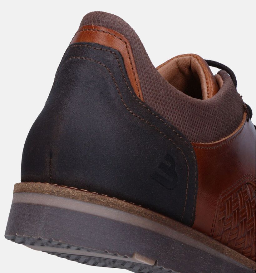 Bullboxer Chaussures à lacets en Cognac pour hommes (332271) - pour semelles orthopédiques