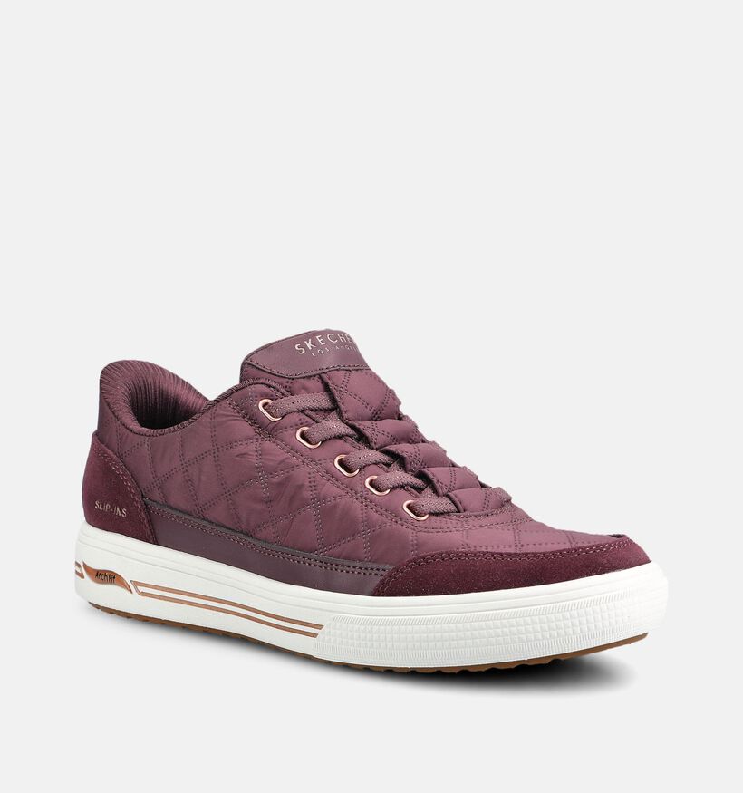 Skechers Arch Fit Arcade Slip-ons en Bordeaux pour femmes (375616) - pour semelles orthop&eacute;diques
