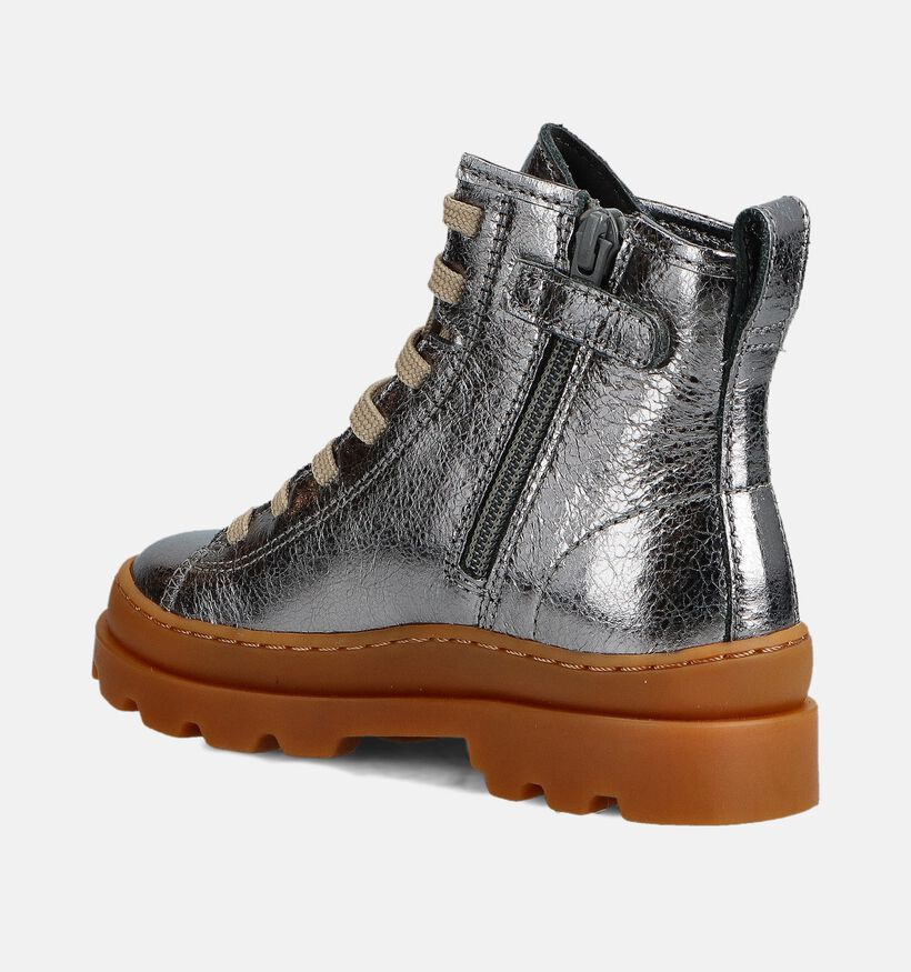 Camper Zilveren Veterboots voor meisjes (363607) - geschikt voor steunzolen