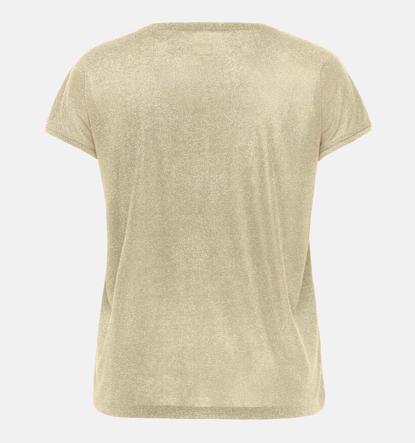 ONLY Carmakoma Silvery Lurex T-shirt en Or pour femmes (374883)