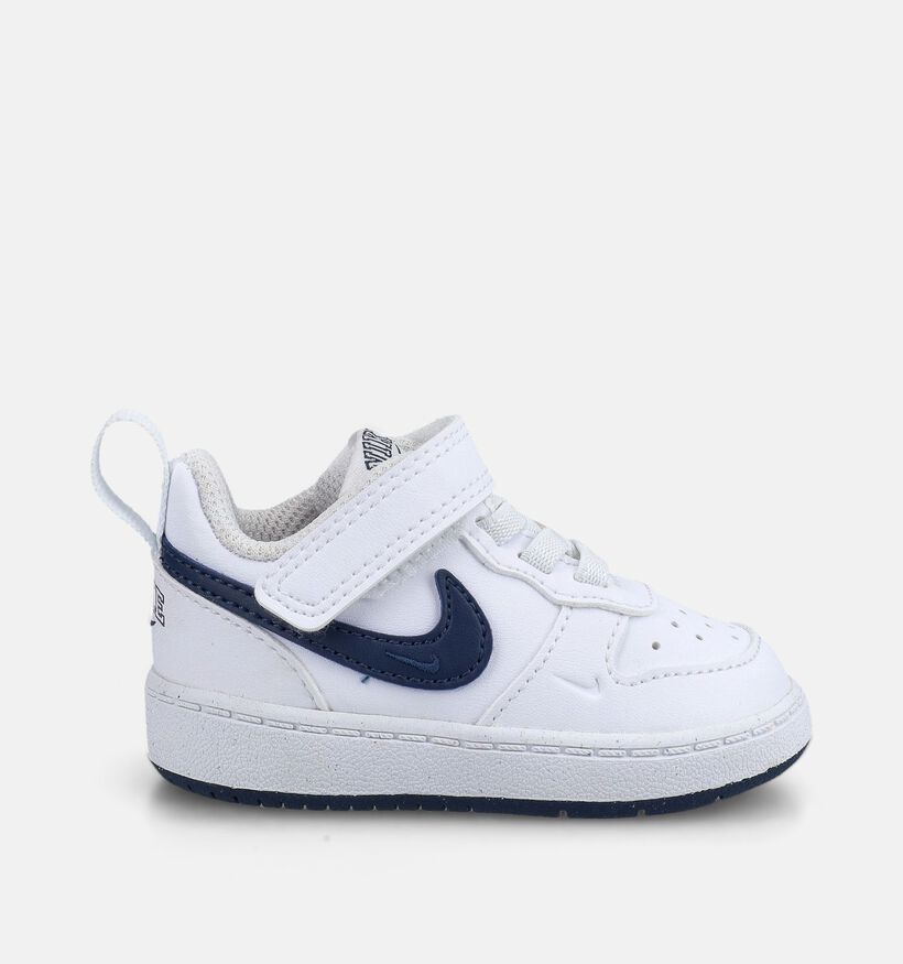 Nike Court Borough Low Baskets basses en Blanc pour gar&ccedil;ons (377286)