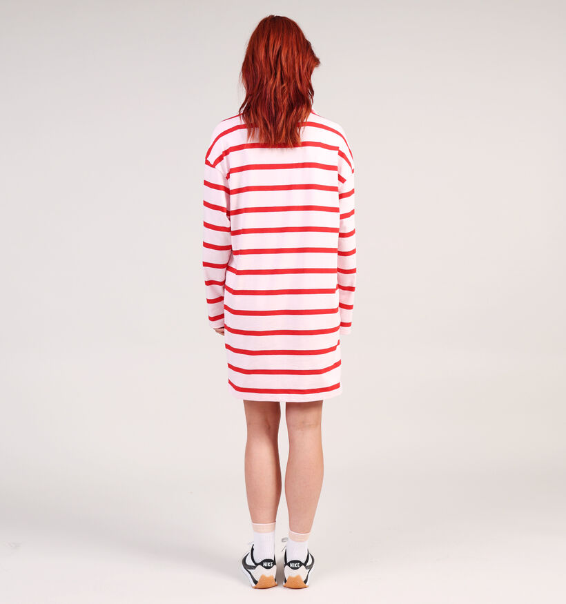 Pieces Naja Gestreepte Polojurk Roze/Rood voor dames (366374)