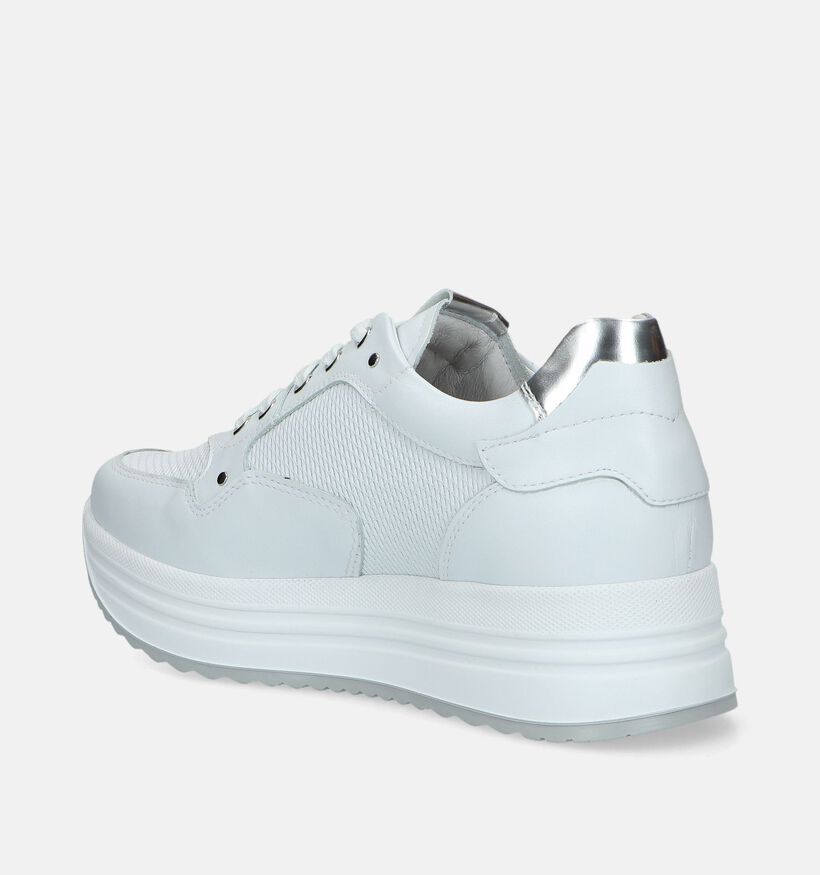 NeroGiardini Witte Sneakers voor dames (337157) - geschikt voor steunzolen