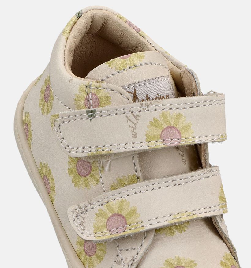 Naturino Cocoon VL Calf Witte Babyschoenen voor meisjes (371575) - geschikt voor steunzolen