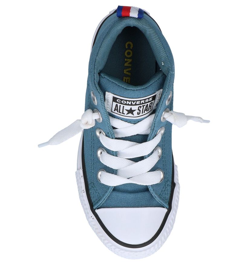 Blauwe Slip-on Sneakers Converse Chuck Taylor AS Street Mid in stof (238048)