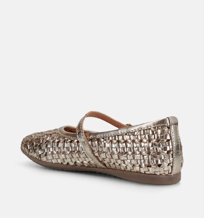 Little David Ballerines en Or pour filles (372137) - pour semelles orthop&eacute;diques