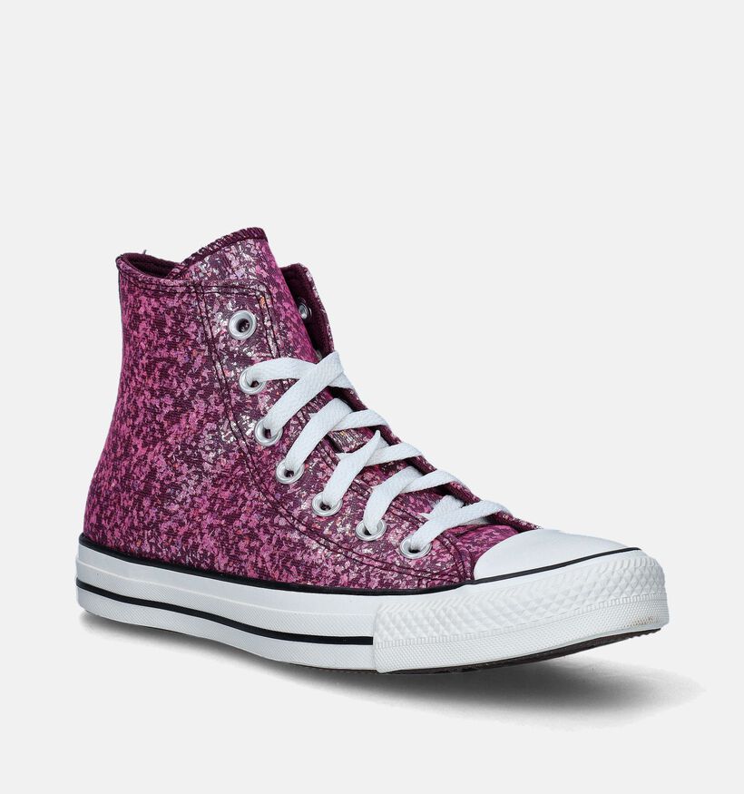 Converse CT All Star Glitter HI Paarse Sneakers voor dames (348830)