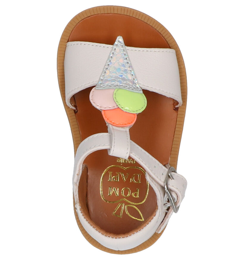 Pom d'Api Poppy Ice Cream Witte Sandalen in leer (304772)