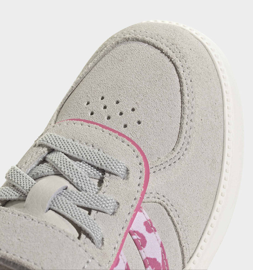 adidas Breaknet Sleek Baskets basses en Gris/Rose pour filles (375410)