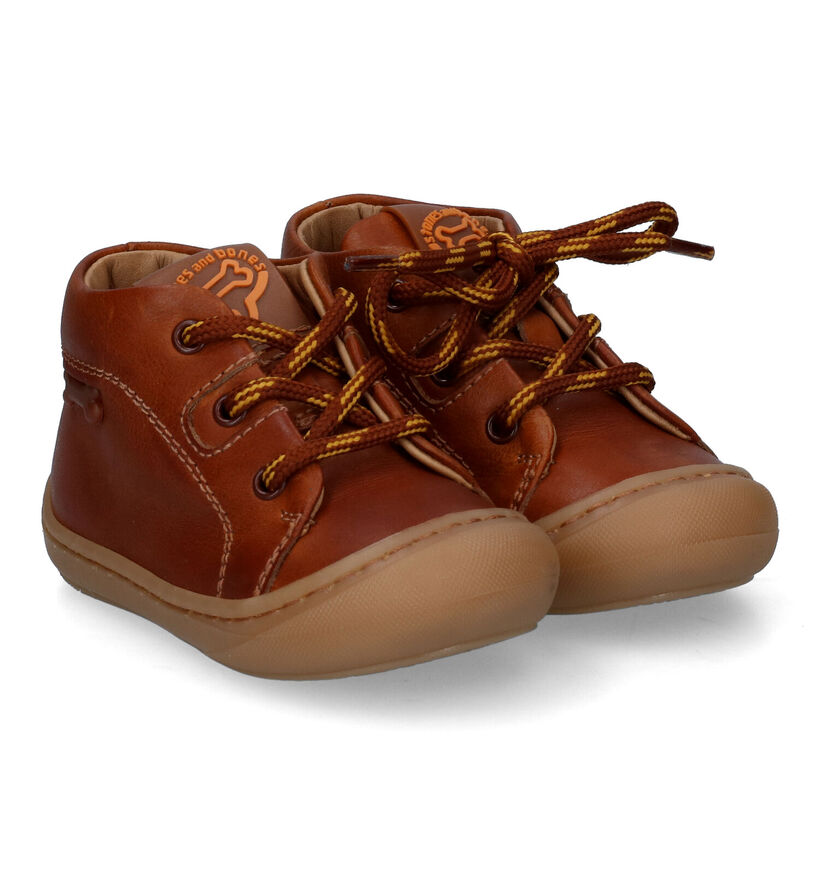 STONES and BONES Wire Chaussures pour bébé en Cognac pour garçons (321689) - pour semelles orthopédiques