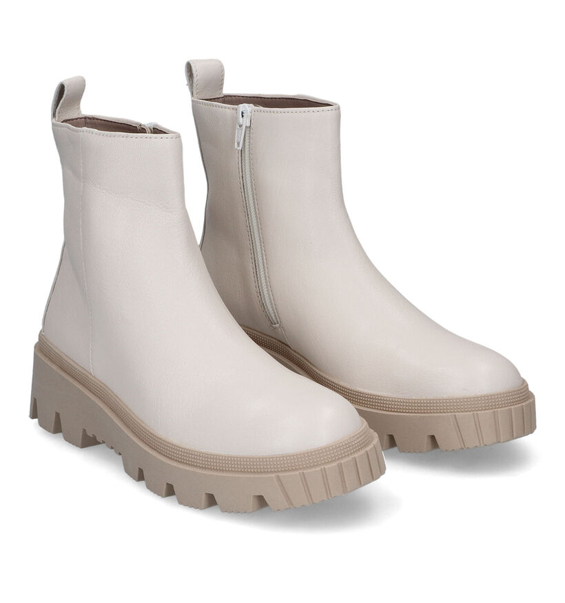 Gabor Best Fitting Bottines en Écru pour femmes (315229) - pour semelles orthopédiques