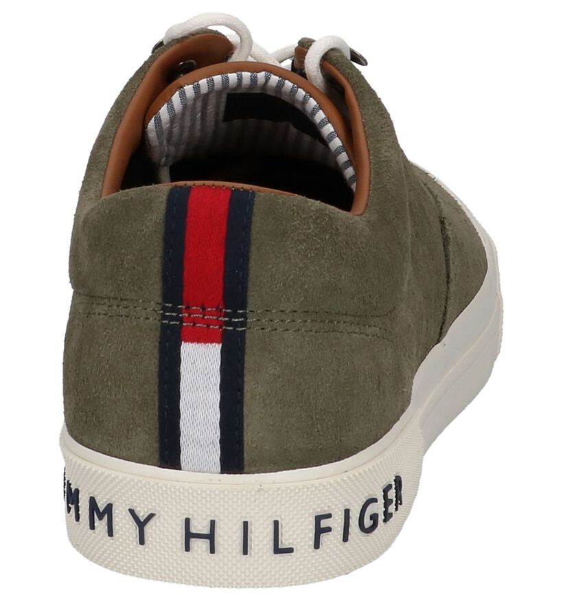 Kaki Lage Geklede Sneakers Tommy Hilfiger Heritage in daim (212275)