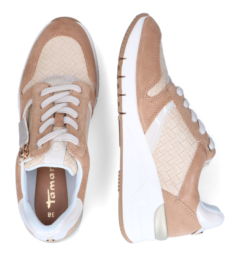 Tamaris Beige Sneakers voor dames (306318) - geschikt voor steunzolen