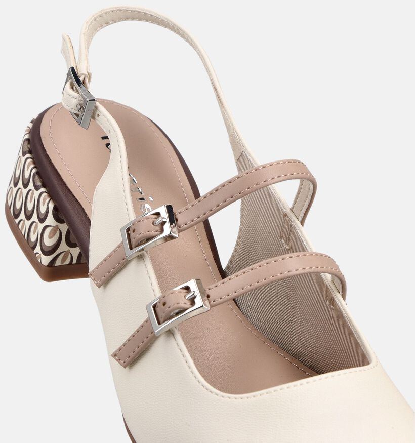 Tamaris Escarpins slingback en &Eacute;cru pour femmes (367689)