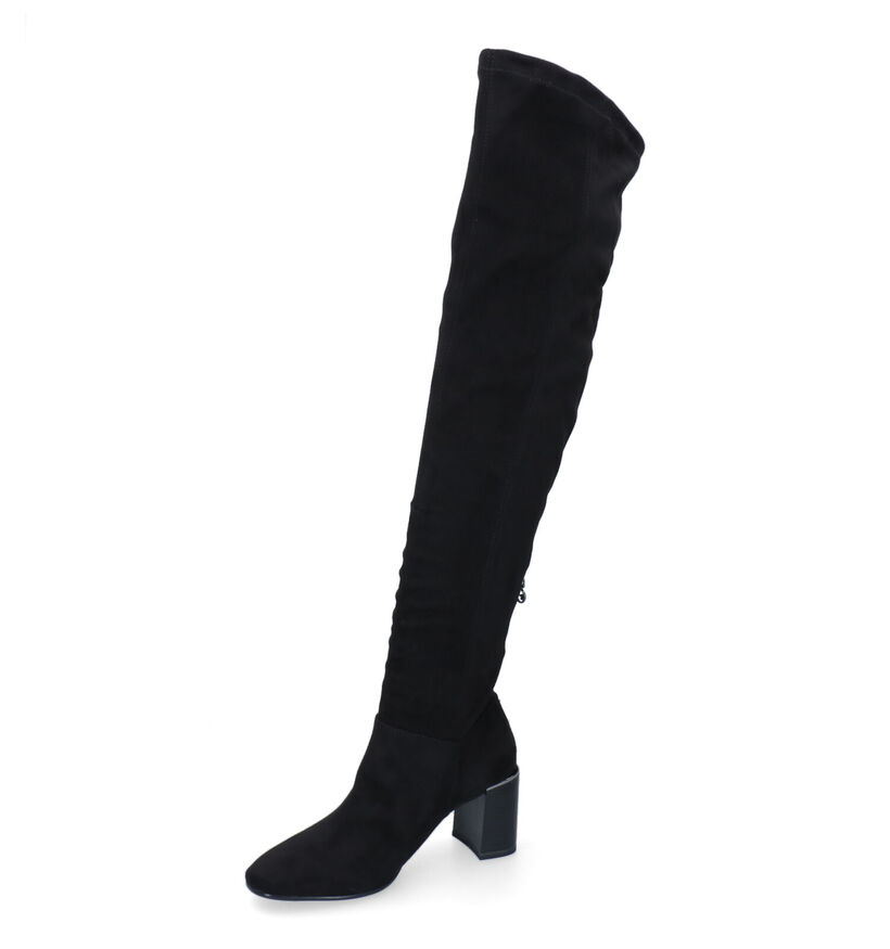 Tamaris Zwarte Overkneelaarzen in stof (306741)