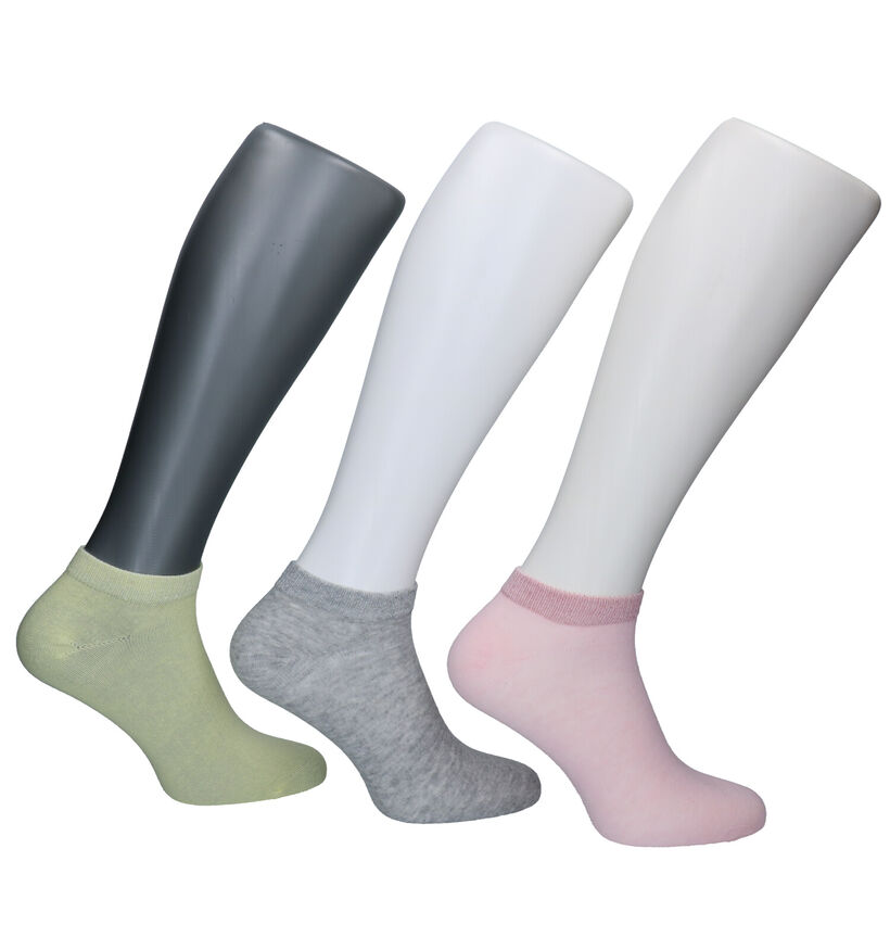 Teckel Socks Witte Enkelsokken - 3 Paar (272386)