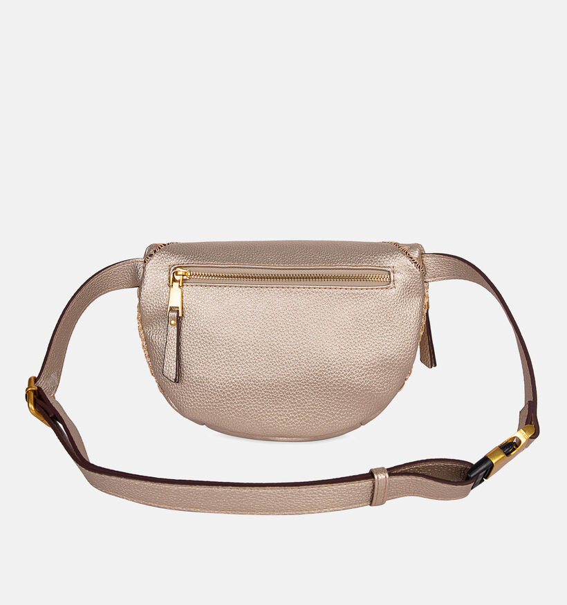 Laurent David Sac banane en Or/Beige pour femmes (373939)