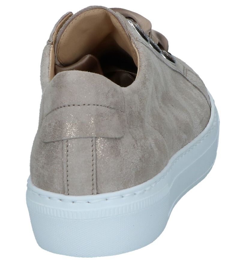 Taupe Veterschoenen Gabor Best Fitting in leer (245415)