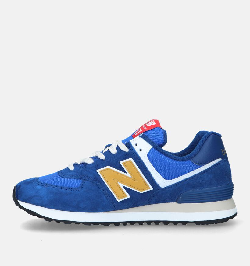 New Balance U 574 Baskets en Bleu pour hommes (327267) - pour semelles orthopédiques