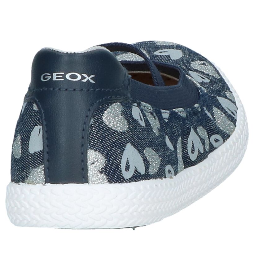 Geox Ballerines en Bleu foncé en textile (237968)