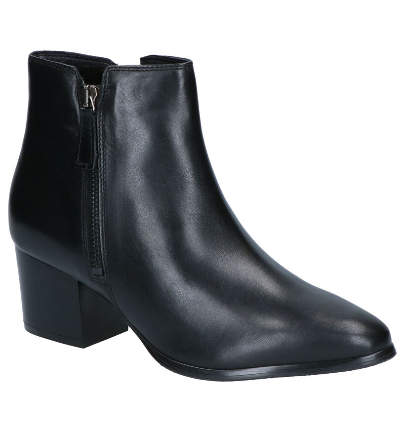 Hampton Bays Bottillons à talons en Noir en cuir (255154)