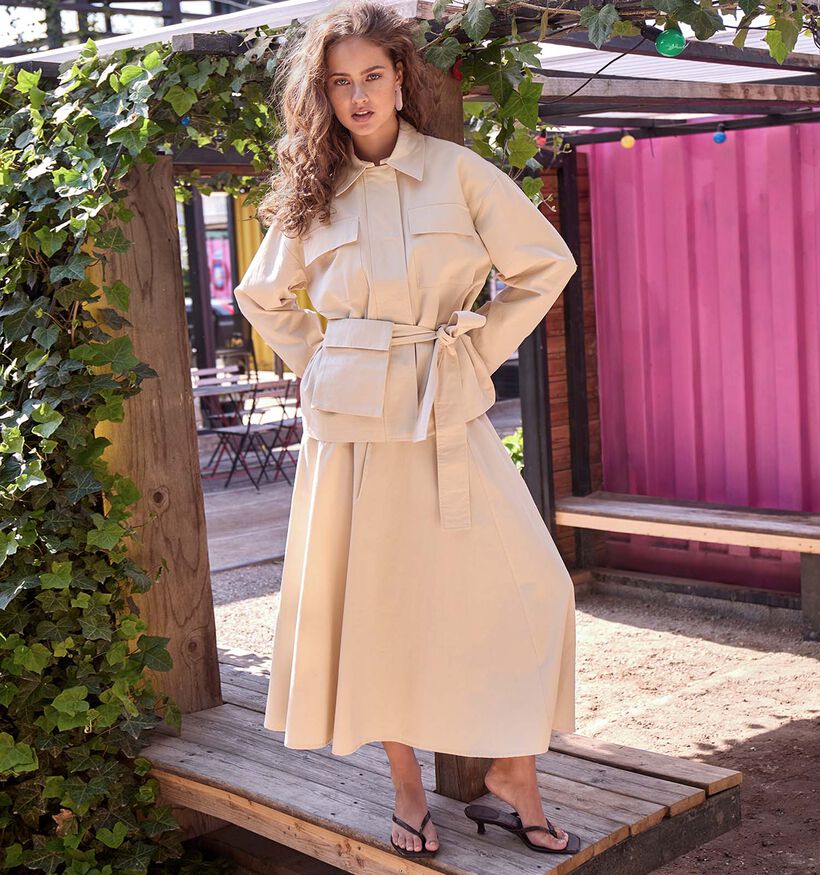 Desires Ophelia Below Knee Lichtbeige Rok voor dames (370647)