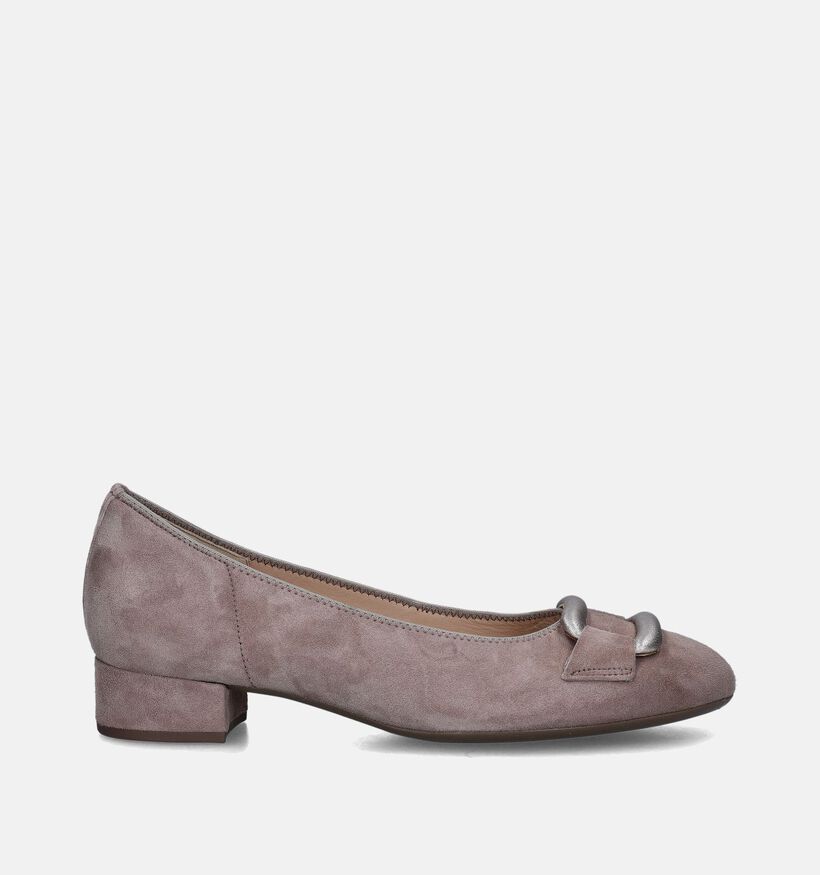Gabor Beige Pumps met blokhak voor dames (355012) - geschikt voor steunzolen