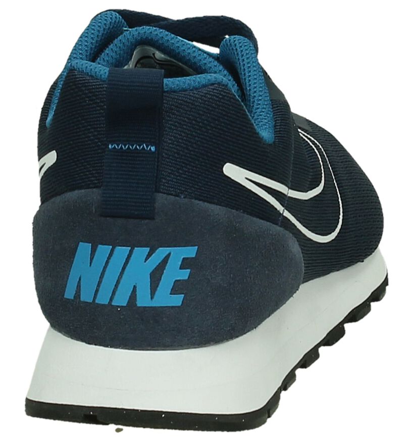 Nike MD Runner Baskets basses en Bleu foncé en textile (198271)