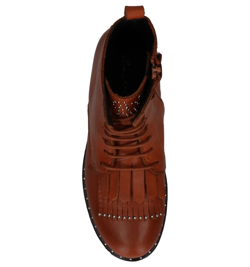 Bana & Co Bottines Cognac in leer (230876)