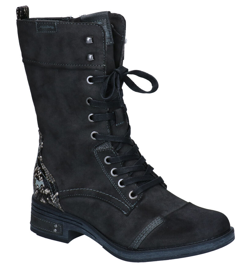 Mustang Bottes basses en Gris foncé en simili cuir (280951)