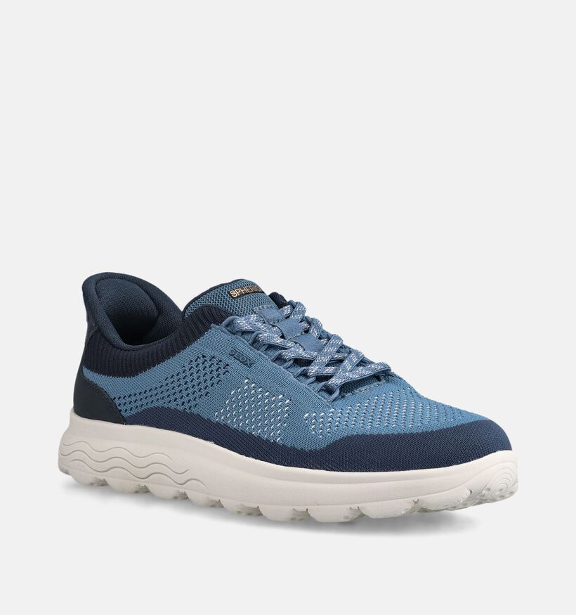 Geox Spherica Blauwe Lage Slip-on Sneakers voor heren (368016) - geschikt voor steunzolen