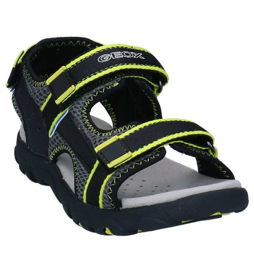 Geox Strada Zwarte Sandalen voor jongens (291777)