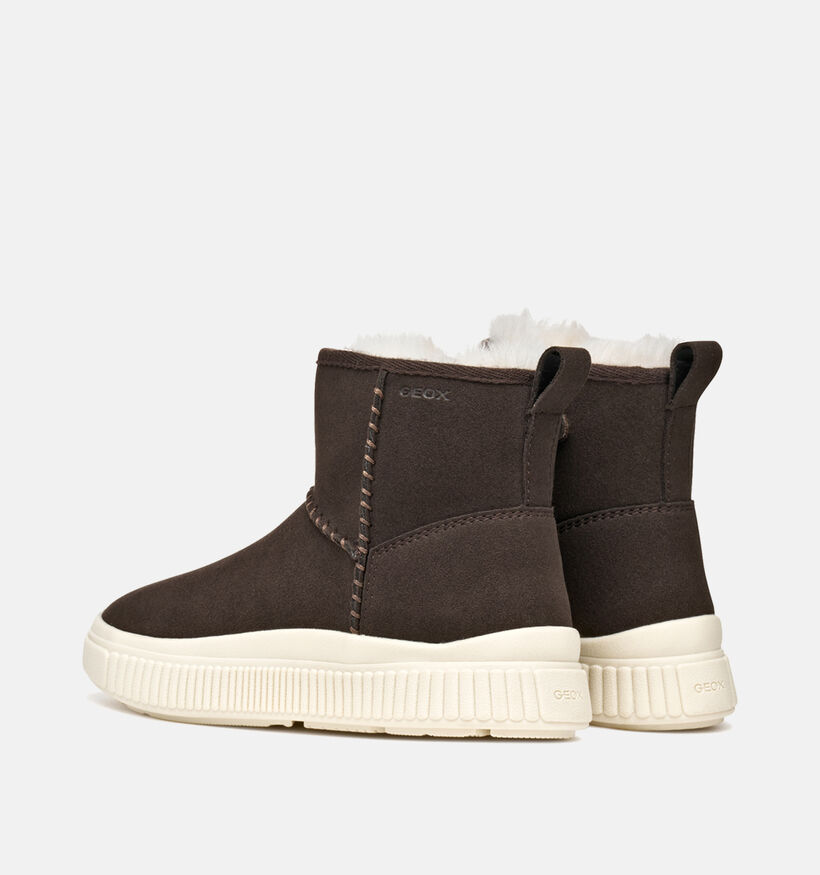 Geox Laquinny Bottes hautes en Brun foncé pour filles (361915)