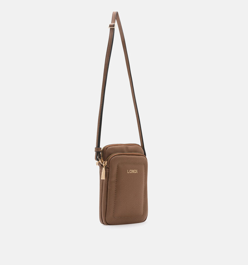 L.Credi Orsola Cognac Telefoontasje voor dames (356626)