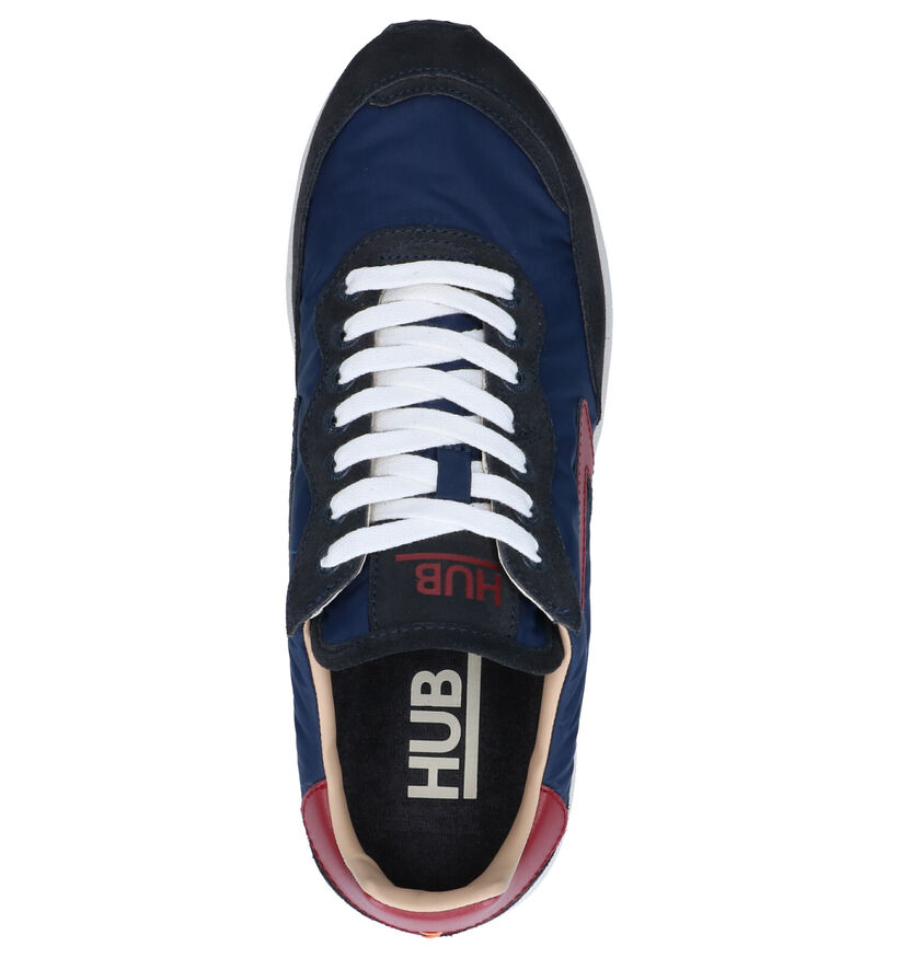 Hub Line Blauwe Sneakers in daim (267849)