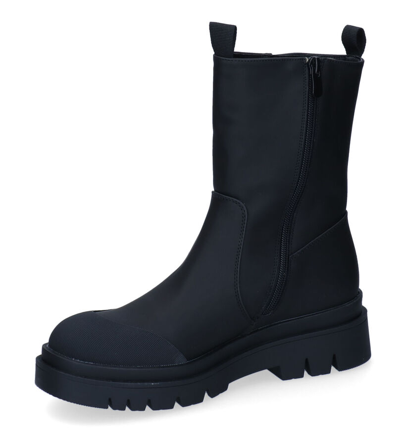Poelman Zwarte Bottines in kunstleer (300339)