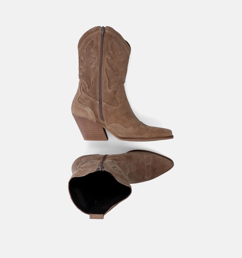 Poelman Taupe Cowboy Boots voor dames (324925)