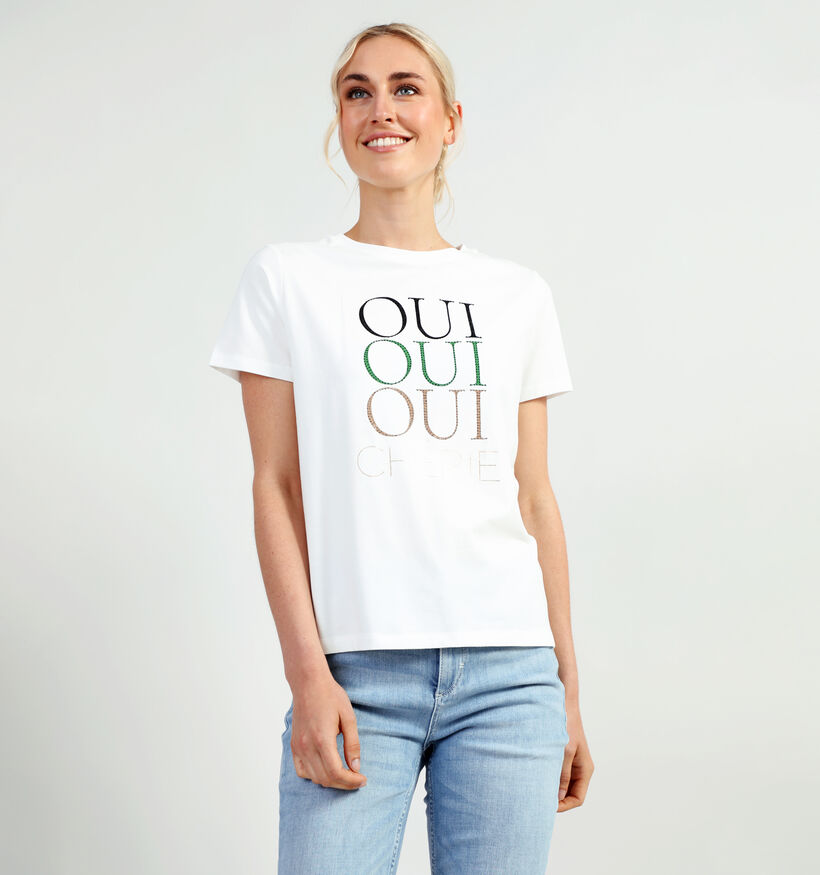 comma T-shirt en Blanc pour femmes (345681)